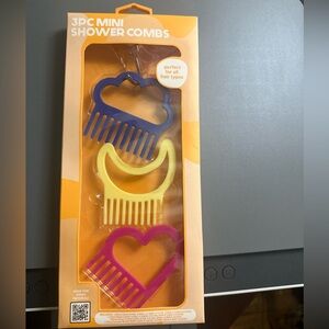 3PC Mini Shower Combs- Blue, Yellow, Pink